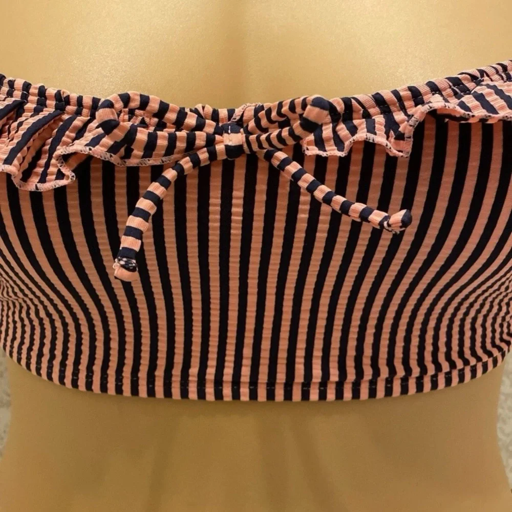 Xhilaration Pink and Black Striped Bikini